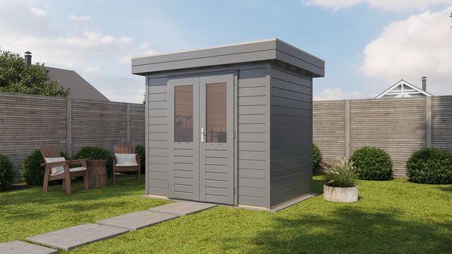 Förråd Haninge - 2,4x1,8m (4,3 kvm) - Gråbetsad