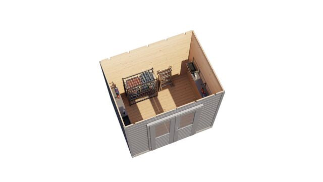 Förråd Haninge - 2,4x1,8m (4,3 kvm) - Gråbetsad