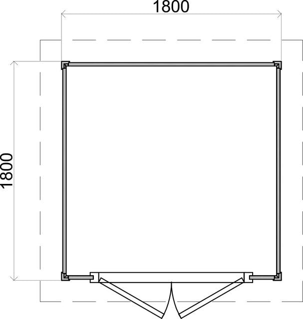 Förråd Kalmar - 1,8x1,8m (3,2 kvm) - Gråbetsad