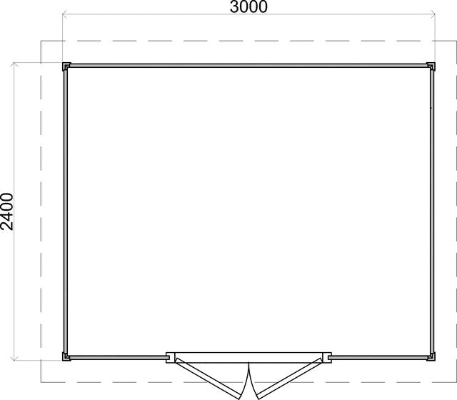 Förråd Kungsbacka - 3x2,4m (7,2 kvm) - Obehandlat
