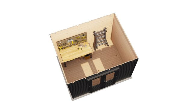 Förråd Kungsbacka - 3x2,4m (7,2 kvm) - Svartbetsad