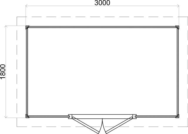Förråd Mölndal - 3x1,8m (5,4 kvm) - Gråbetsad