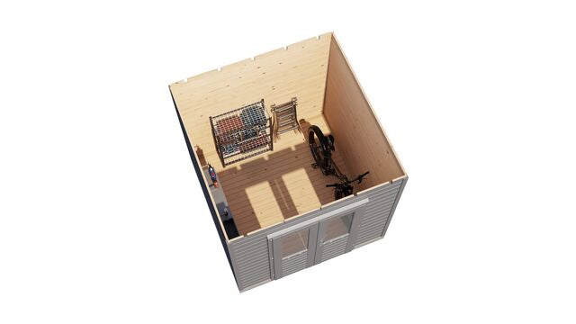 Förråd Solna - 2,4x2,4m (6,8 kvm) - Gråbetsad