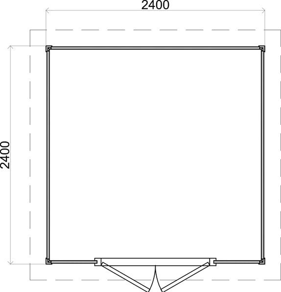 Förråd Solna - 2,4x2,4m (6,8 kvm) - Svartbetsad