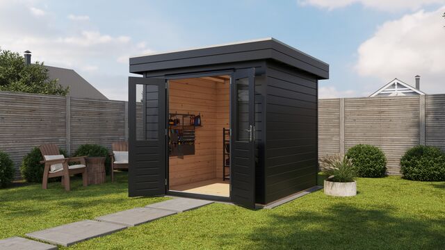 Förråd Solna - 2,4x2,4m (6,8 kvm) - Svartbetsad