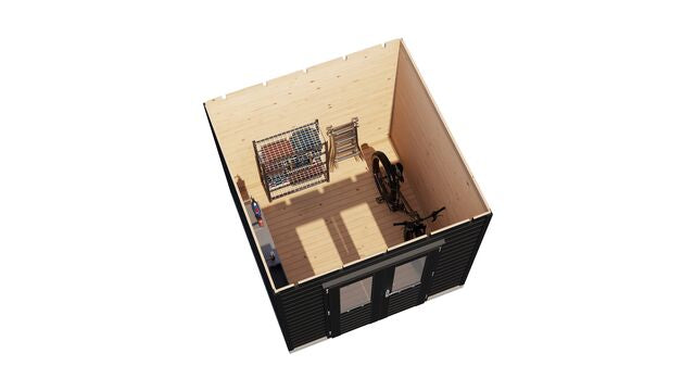 Förråd Solna - 2,4x2,4m (6,8 kvm) - Svartbetsad