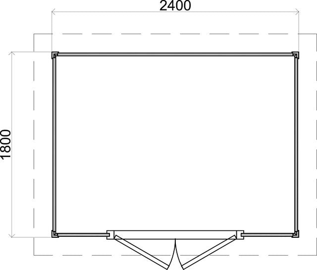 Förråd Haninge - 2,4x1,8m (4,3 kvm) - Obehandlat
