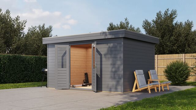 Friggebod Märsta - 4,2x3m (12,6 kvm) - Gråbetsad