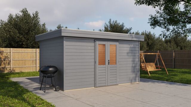 Friggebod Märsta - 4,2x3m (12,6 kvm) - Gråbetsad