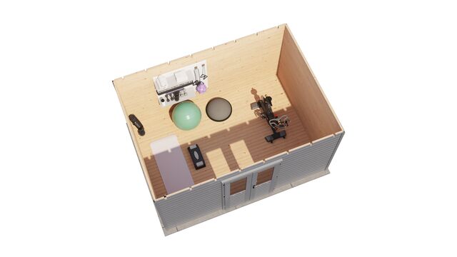 Friggebod Märsta - 4,2x3m (12,6 kvm) - Gråbetsad