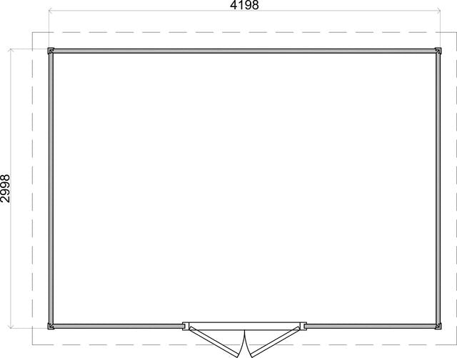 Friggebod Märsta - 4,2x3m (12,6 kvm) - Obehandlat