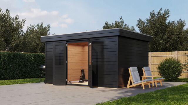 Friggebod Märsta - 4,2x3m (12,6 kvm) - Svartbetsad