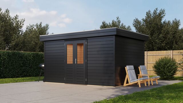 Friggebod Märsta - 4,2x3m (12,6 kvm) - Svartbetsad