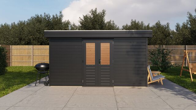 Friggebod Märsta - 4,2x3m (12,6 kvm) - Svartbetsad