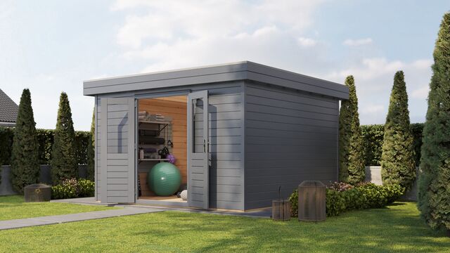 Friggebod Örnsköldsvik - 3,6x3,6m (13 kvm) - Gråbetsad