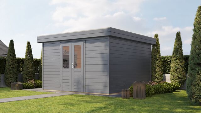 Friggebod Örnsköldsvik - 3,6x3,6m (13 kvm) - Gråbetsad