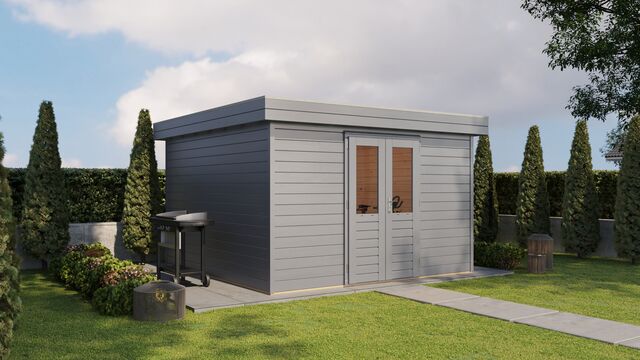 Friggebod Örnsköldsvik - 3,6x3,6m (13 kvm) - Gråbetsad