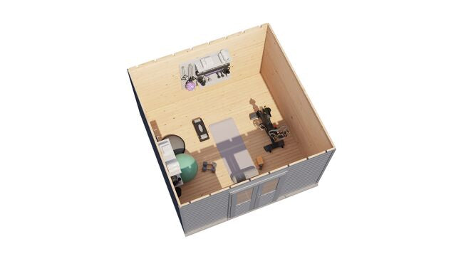 Friggebod Örnsköldsvik - 3,6x3,6m (13 kvm) - Gråbetsad