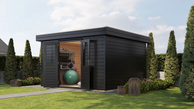 Friggebod Örnsköldsvik - 3,6x3,6m (13 kvm) - Svartbetsad