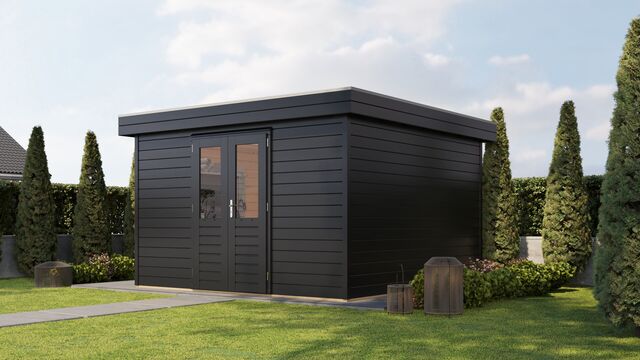 Friggebod Örnsköldsvik - 3,6x3,6m (13 kvm) - Svartbetsad