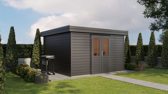 Friggebod Örnsköldsvik - 3,6x3,6m (13 kvm) - Svartbetsad