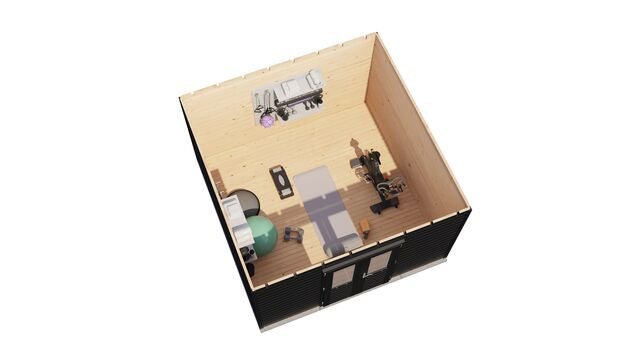 Friggebod Örnsköldsvik - 3,6x3,6m (13 kvm) - Svartbetsad