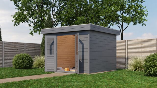 Friggebod Sundbyberg - 3x3m (9 kvm) - Gråbetsad