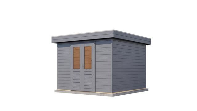 Friggebod Sundbyberg - 3x3m (9 kvm) - Gråbetsad