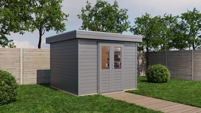 Friggebod Sundbyberg - 3x3m (9 kvm) - Gråbetsad