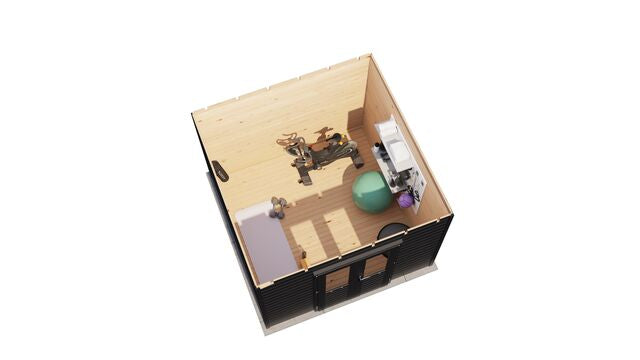 Friggebod Sundbyberg - 3x3m (9 kvm) - Svartbetsad