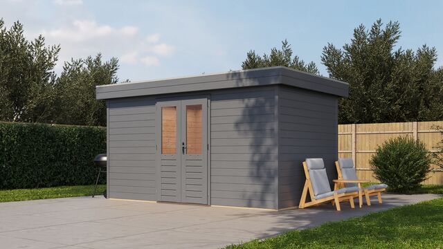 Friggebod Tumba - 4,2x2,4m (10,1 kvm) - Gråbetsad