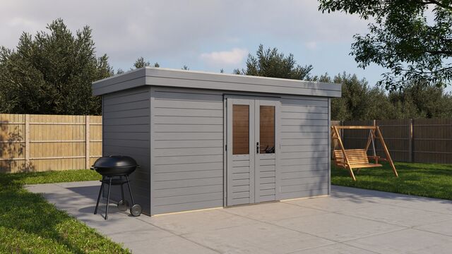 Friggebod Tumba - 4,2x2,4m (10,1 kvm) - Gråbetsad