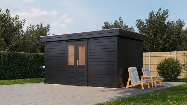 Friggebod Tumba - 4,2x2,4m (10,1 kvm) - Svartbetsad