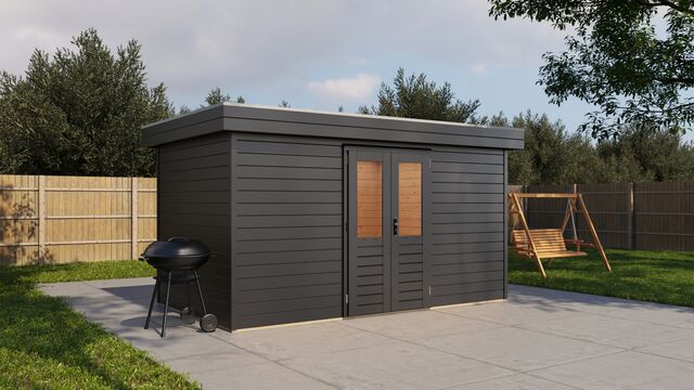 Friggebod Tumba - 4,2x2,4m (10,1 kvm) - Svartbetsad