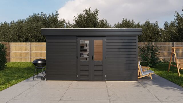 Friggebod Tumba - 4,2x2,4m (10,1 kvm) - Svartbetsad