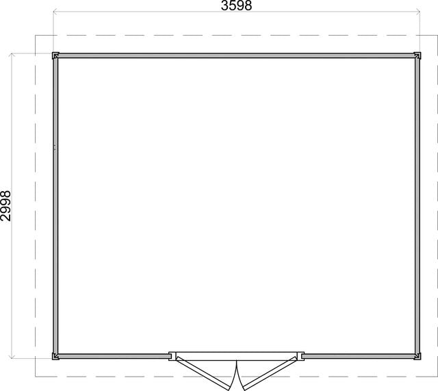 Friggebod Vallentuna - 3,6x3m (10,8 kvm) - Obehandlat