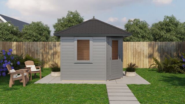 Lusthus Älmhult - 3x3m (9 kvm) - Gråbetsad