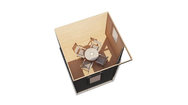 Lusthus Älmhult - 3x3m (9 kvm) - Svartbetsad