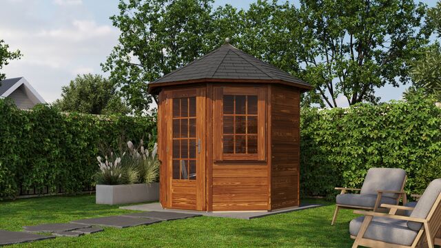 Lusthus Bålsta - Ø2,5m (4,9 kvm) - Brunoljat