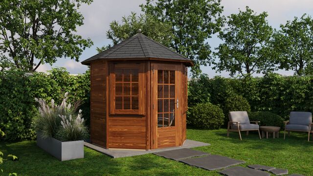 Lusthus Bålsta - Ø2,5m (4,9 kvm) - Brunoljat