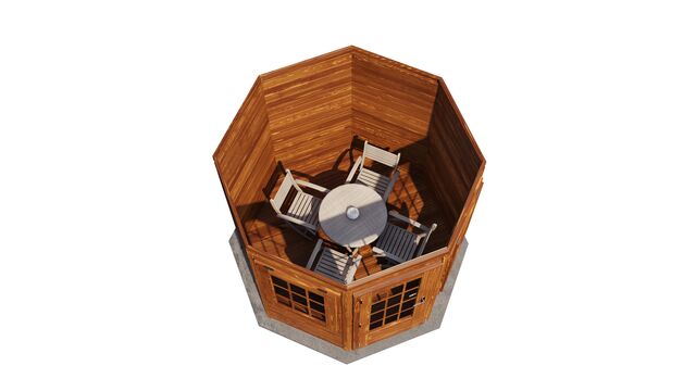 Lusthus Bålsta - Ø2,5m (4,9 kvm) - Brunoljat