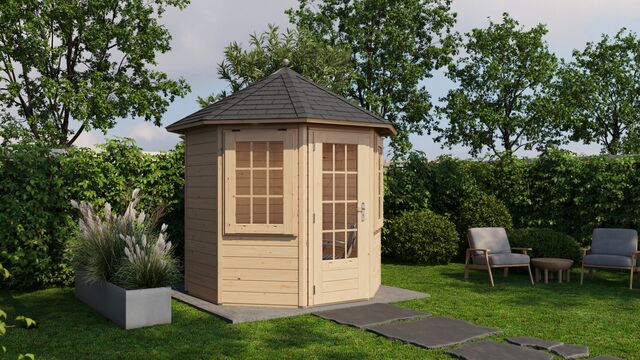 Lusthus Bålsta - Ø2,5m (4,9 kvm) - Obehandlat