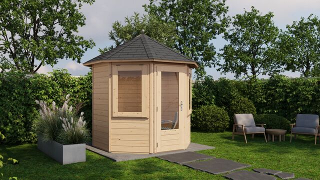 Lusthus Kinna - Ø2,5m (4,9 kvm) - Obehandlat