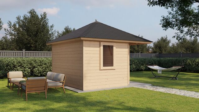 Lusthus Lerum - 3,6x3,6m (13 kvm) - Obehandlat