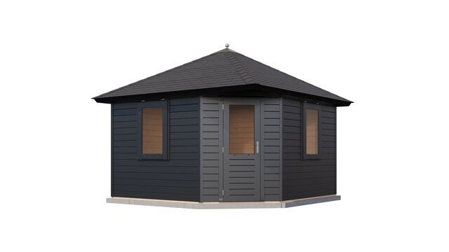Lusthus Lerum - 3,6x3,6m (13 kvm) - Svartbetsad