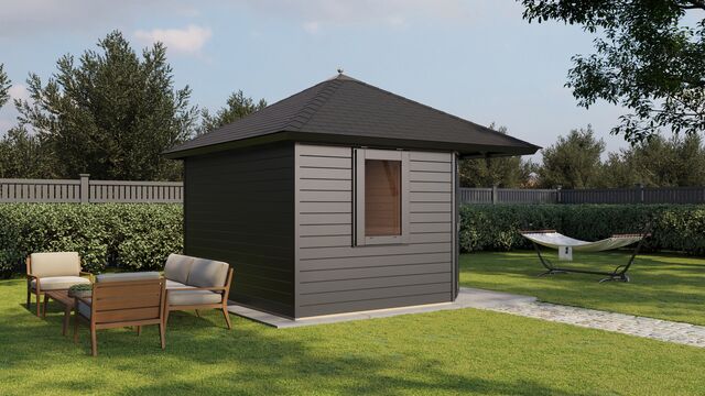 Lusthus Lerum - 3,6x3,6m (13 kvm) - Svartbetsad