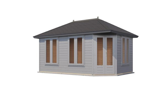 Lusthus Partille - 4,8x3m (14,4 kvm) - Gråbetsad