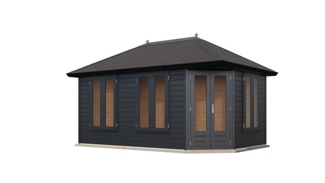 Lusthus Partille - 4,8x3m (14,4 kvm) - Svartbetsad