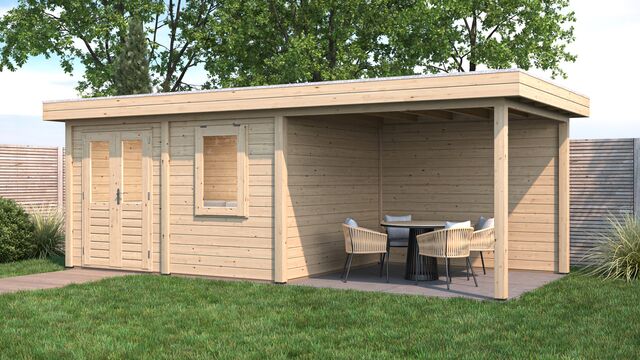 Trädgårdshus Täby - 6,9x3m (20,7 kvm) - Obehandlat