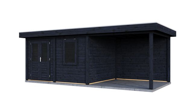 Trädgårdshus Täby - 6,9x3m (20,7 kvm) - Svartoljat